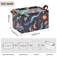 thumbnail image 7 of Yayeee Foldable Storage Basket for Shelves with Handles Waterproof Cloth Bins, Zodiac Stars, 7 of 7