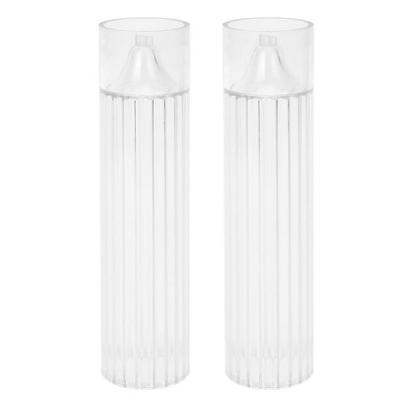 2X Pillar Candle Mold Cylinder Rib Plastic Candle 6 Inch for Candle Making DIY Handmade Candles