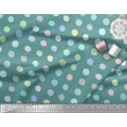 thumbnail image 2 of Soimoi Blue Cotton Voile Fabric Circle Geometric Printed Fabric 1 Yard 42 Inch Wide, 2 of 3
