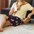 thumbnail image 2 of Cauagu Poodle Dog Print Pajama Bottoms for Men Sleep Pajama Shorts Elastic Waistband Sleep Pajama Short Men's PJ Shorts -Small, 2 of 6