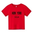 thumbnail image 5 of 2024 HOT New York Boys Tees Camiseta de verano para niños Camiseta de manga corta Ropa para niños Tops estampados para niñas Negro Blanco Gris Rojo Negro Amarillo, 5 of 5