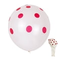 thumbnail image 3 of 100 Pcs Ballons à Pois en Latex Matériau Léger : Utilisation de Ballons à Pois en Latex Arrangement Coloré Accessoires Photo Bébé Blanc/pois Rouges, 3 of 8
