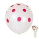 thumbnail image 1 of Billuyoard 100 piezas de globos de lunares, decoraciones de globos de puntos ondulados, atrezos coloridos de 12 pulgadas para fotografía de Kits de decoración para fiestas Punto blanco/rojo, 1 of 6