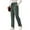 68#Dark Green, variant on Womens Corduroy Pants Comfy Pull On Pants Straight Leg Pant with Pockets Elastic High Waisted Slacks Trousers Army Green S