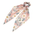 thumbnail image 5 of Unique Bargains 1 Pc Stylish Floral Ribbon Hair Elastics Hair Ties Pink Yellow, 5 of 5