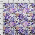 thumbnail image 2 of oneOone Cotton Jersey Purplish Blue Fabric Leaves & Floral Artistic Fabric For Sewing Printed Craft Fabric By The Yard 58 Inch Wide, 2 of 4