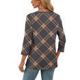 thumbnail image 2 of Cilsoka 3/4 Sleeve T Shirts for Women Long Sleeve V Neck Shirts for Women Deep Womens 3/4 Sleeve Blouses Dressy Sexy Tops for Women Plus Size 3/4 Length Sleeve Womens Tops for Work My Orders, 2 of 5