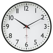 Mainstays 11.5" Indoor Round Black & White Schoolhouse Analog Wall Clock