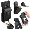 thumbnail image 1 of For Xiaomi Redmi Note 14 Pro 4G Case Mirror Card Holder Litchi Texture Leather Phone Back Cover with Long Strap, 1 of 5