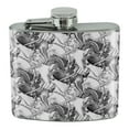 thumbnail image 1 of Black White Knights Horses Medieval Jousting Fantasy Stainless Steel 5oz Hip Drink Kidney Flask, 1 of 4