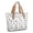 Police and Megaphone White Pattern, variant on Alien Cow Deep Green Pattern Large Tote Bag for Women, Polyester Roomy Beach Bag with Pockets and Zipper, Durable Gifts Ideas for Christmas Birthday