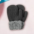 thumbnail image 5 of Visland Boys Girls Full Finger Gloves, Fashion Casual Solid Color Soft Skin-friendly Cozy Knitted Plush Winter Hand Warm Windproof Mittens for Daily Wear (0-5 Years), 5 of 6
