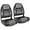 Charcoal/Black(2 seats), variant on NORTHCAPTAIN Deluxe A Pair of Marine High Back Folding Fishing Boat Seat,Stainless Steel Screws Included