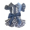 thumbnail image 4 of Pet Dog Clothes Dog Denim Dress Jeans Skirt Small Dog Dress Puppy Clothes Chihuahua Yorkies Teddy Pet Clothing, 4 of 8