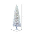 thumbnail image 3 of Vickerman 6' Sparkle White Spruce Pencil Artificial Christmas Tree, Multi-Colored LED Lights, 3 of 5