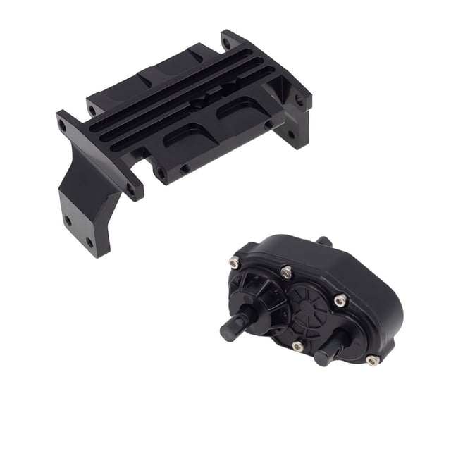 Tholdsy Caja de cambios RC, accesorios de caja de transferencia, componente modificado profesional, conjunto de componentes de actualización eficiente, Kits de construcción modelo Negro Tholdsy FN010931-01