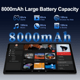 thumbnail image 6 of Android Tablet,256GB ROM 16GB+8GB RAM,10inch Tablet,5G WiFi+Cellular, Octa-Core, Dual Camera, GPS, BT 5.0,1TB Expand,FHD IPS,Incell Touch Screen,8000mAh, Face Unlock,Tablet with Keyboard, 6 of 10