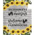 thumbnail image 3 of Welcome Mailbox Covers Magnetic Sunflower Wooden Farmhouse Post Box Cover Wrapped Oversize 21x18 in for Garden Yard Decor, 3 of 6