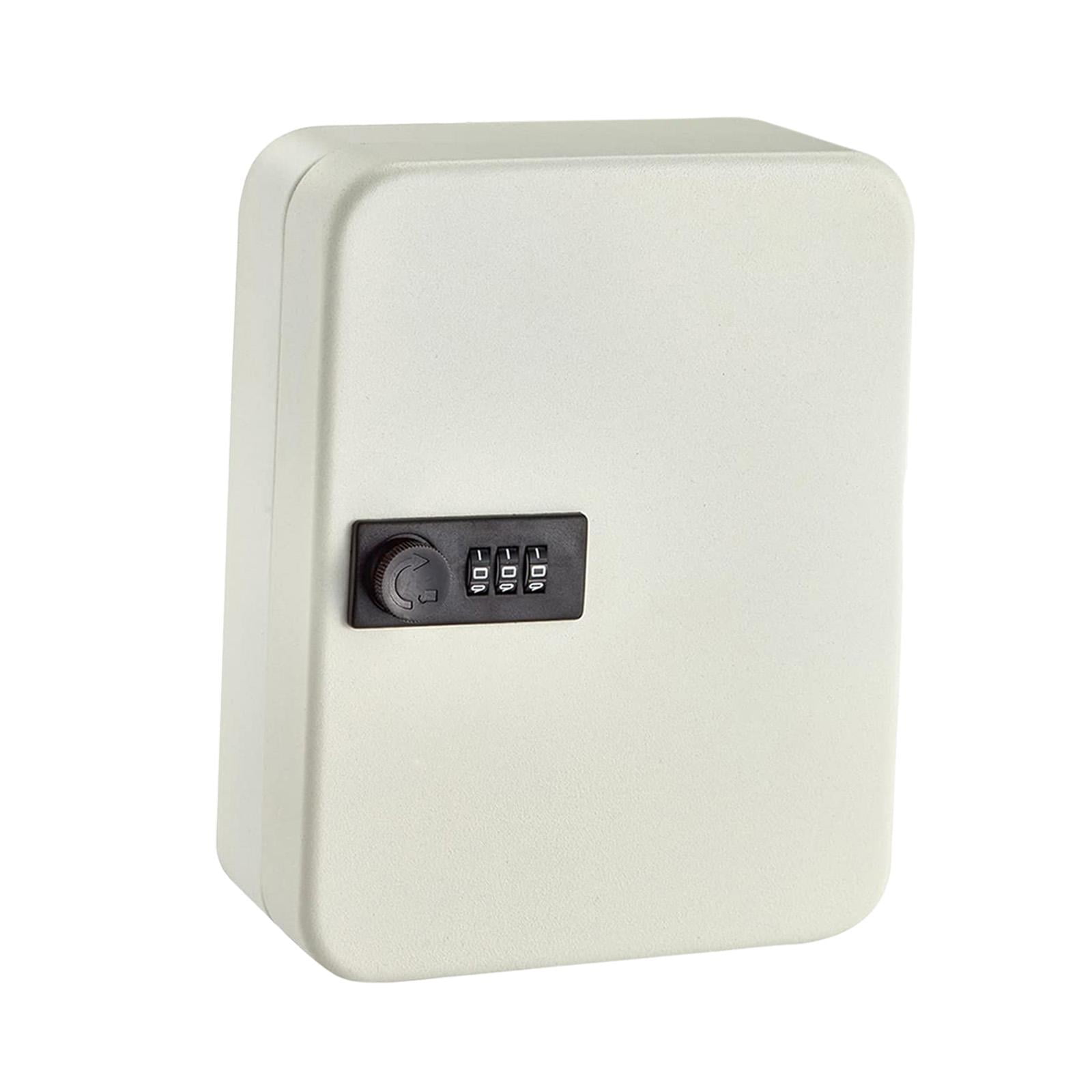 Key Cabinet with Combination Lock, Box Wall Mount with Code, Security Key Box, Key Box Key Holder Lockbox for Office Wall Cabinet White 36 hook