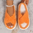 thumbnail image 3 of Vibrex Open Toe Slippers for Women Fashion Casual Winter Furry Strap Home Flat Slippers House Bedroom Crossbands Slide Slipper Shoes Comfortable Trendy Slippers Women's Slipper Cute Soft Shoes, 3 of 9
