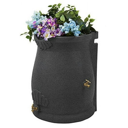 Good Ideas Rain Wizard Urn 50 Gallon Rain Barrel - Dark Granite