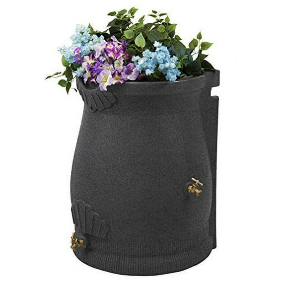 Good Ideas Rain Wizard Urn 50 Gallon Rain Barrel - Dark Granite