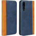 thumbnail image 1 of IBAOLE for Huawei P30 Pro Wallet Case, Premium PU Leather Flip Folio Case,Magnetic Closure，Stand Function with Card Slots/Cash for Huawei P30 Pro-Black Blue001 Huawei P30, 1 of 8