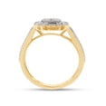 thumbnail image 5 of 2/3 ct. t.w Round Cut Lab Created Moissanite Diamond Halo Cluster Engagement Ring For Women In 14K Yellow Gold Over Sterling Silver (G-H Color, VVS1 Clarity, 0.65 Cttw)-9.5, 5 of 8