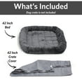 thumbnail image 2 of MidWest Homes for Pets New World Comfort Kit, Matching Dog Crate Cover & Bed, Fits 42’’ Crate, Gray, 2 of 7