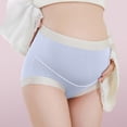 thumbnail image 5 of Pafei Tyugd Womens Maternity Underwear Cotton Soft Cozy Breathable Plus Size Panties Pregnancy Lightweight Briefs Blue 3XL, 5 of 10