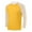 Yellow, variant on RYRJJ Mens T Shirts Baseball Vintage Fashionable Pullover Colorblock Casual Crew Neck Tops Raglan Long Sleeve Shirts(Army Green,XXL)