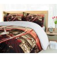 thumbnail image 5 of Ambesonne Vintage Duvet Cover Sets, Antique Classic Car, 2-King, Red Grey, 5 of 7