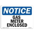 thumbnail image 1 of SignMission OS-NS-A-1218-L-13006 12 x 18 in. OSHA Notice Sign - Gas Meter Enclosed, 1 of 1