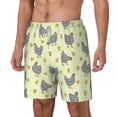 thumbnail image 2 of Balery Funny Chicken Mens Swim Trunks Swim Shorts for Men Quick Dry Inseam Beach Shorts with Compression Liner Pocket-Large, 2 of 9