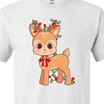 thumbnail image 4 of Inktastic Cute Christmas Reindeer with Christmas Lights T-Shirt, 4 of 5