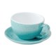 thumbnail image 2 of Taza Latte Art con platillo, taza de café de cerámica, taza de capuchino, juego de taza para latte azul, 2 of 9
