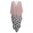 thumbnail image 4 of Xoenoiee Leopard Glitter Print Kaftan Dresses for Women Plus Size V Neck Caftans Long Batwing Sleeve Beach Cover Up High-Slit Summer Mumu Dresses, 4 of 7