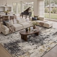 thumbnail image 2 of VUNATE 8'x10' Area Rugs for Living Room Washable Rugs Modern Abstract Distressed Indoor Rug Carpet Soft Fluffy Large Area Rugs for Bedroom Dining Room Office Foldable Nonslip Rug Black, 2 of 7