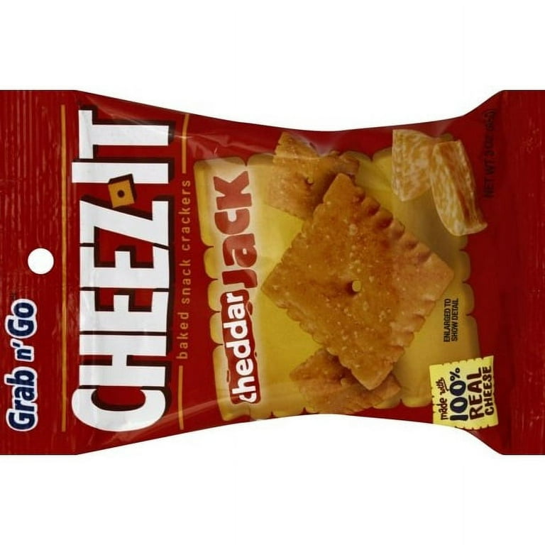 Cheez-It® Cheddar Jack Baked Snack Crackers 3 oz. Bag - Walmart.com