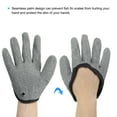 thumbnail image 3 of Uxcell Fishing Gloves with ABS Magnet Release Towel Fisherman Professional Puncture Resistant Glove, Grey 1 Pair, 3 of 5