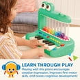 thumbnail image 5 of Battat Croco Pop Piano Toy Keyboard with Songs Sounds Lights, Baby and Toddler Toys, 5 of 13