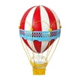 thumbnail image 1 of Globo aerostático de escritorio, pieza decorativa de exhibición de globos para el hogar, estilo nórdico retro rojo blanco, 1 of 9