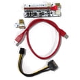 thumbnail image 1 of Injueey VER012MAX PCI-E Card Cable 1X a 16X 6Pin Extender Reemplazo Adaptador externo Accesorio de extensión para computadora de escritorio Cables de computadora rojo, 1 of 6