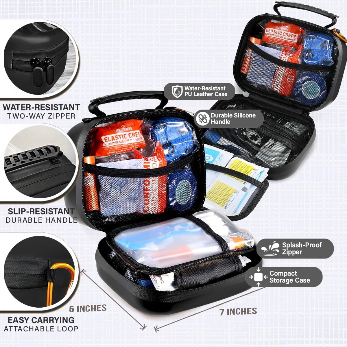 Pet Medic First Aid Kit | 95-Piece Vet-Approved Supplies for Dogs, Cats & Animals | Compact Travel Bag for Home, Car & Outdoor Adventures