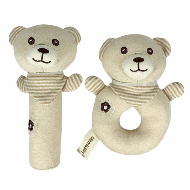 Set de 2 Sonajas Para Bebe DARA BABY Juguete de Peluche Felpa Extra Suave