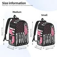 thumbnail image 2 of Defioc Ribbon Breast Cancer Awareness for Canvas Backpack,Travel Rucksack Unisex Knapsack Laptop Backpack for Work & College -Small, 2 of 7