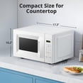 thumbnail image 5 of Countertop Microwave Oven with Sound On/Off,  Mode and Easy One-Touch Buttons, 0.7 Cu Ft/700W,  White, 5 of 9