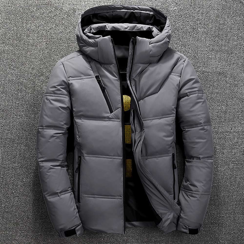 Winter Warm Men Jacket Coat Casual Autumn Stand Collar Puffer Thick Hat ...