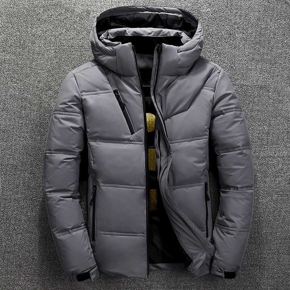 Winter Men Jacket Coat Warm Casual Autumn Stand Collar Puffer Thick Hat White Duck Parka Male Men's Winter Down Jacket With Hood
