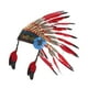 thumbnail image 2 of Tocado indio nativo americano ajustable para fiestas temáticas, para hombres y mujeres Rojo, 2 of 8